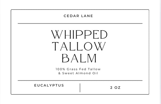 Whipped Tallow Balm - Eucalyptus -2oz