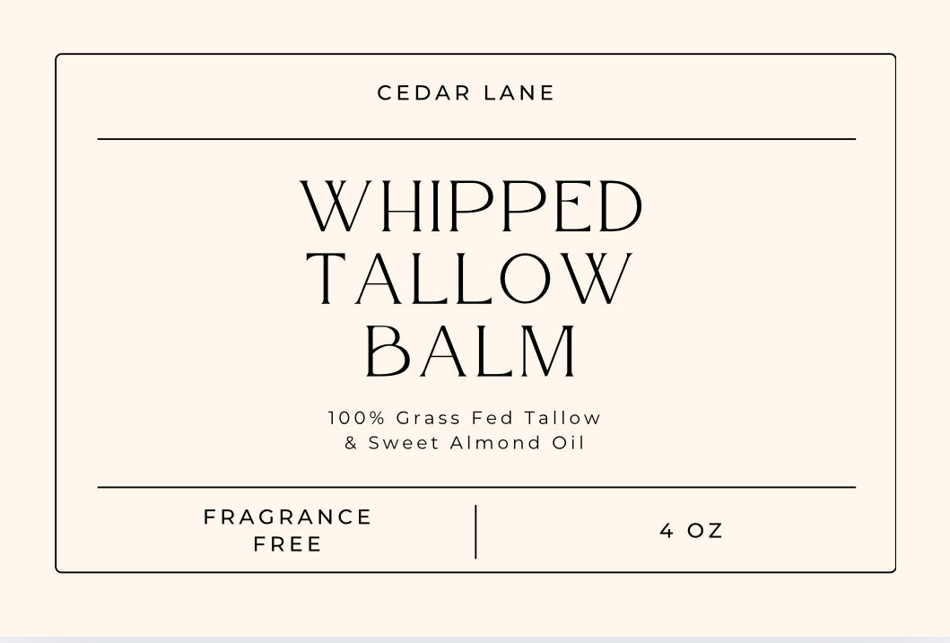 Whipped Tallow Balm - Fragrance Free